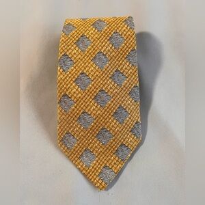 Countess Mara Usa‎ Tie Blue Yellow & Gray Silk Necktie Geometric